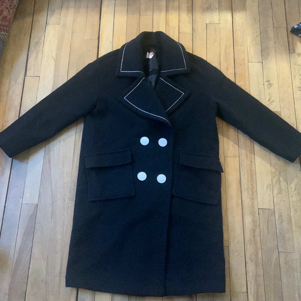 60s style mod wool coat